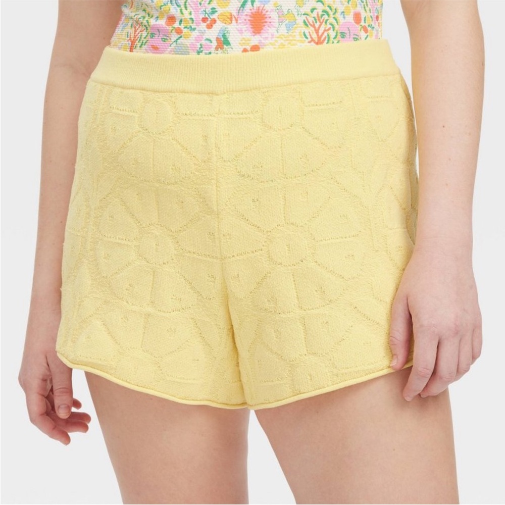 Yellow Women's Terry Roller Rabbit Knit Shorts